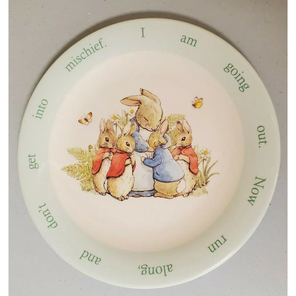 2 Pottery Barn 9" Kid Peter Rabbit Melamine Plate - Picture 3 of 8